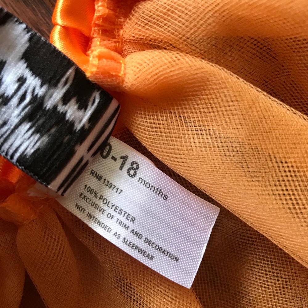 Orange Ruffle and Bow Tutu - Picture 4 of 4